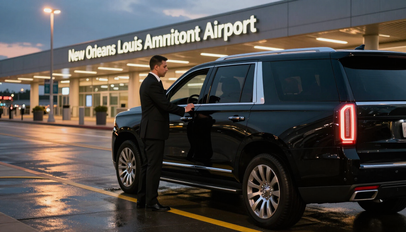 Limo vs rideshare at MSY airport