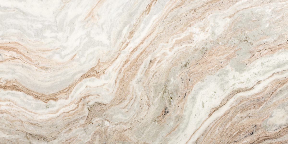 Cream and beige marbled stone texture with flowing wavy veins