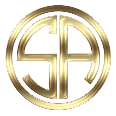 Gold logo of 