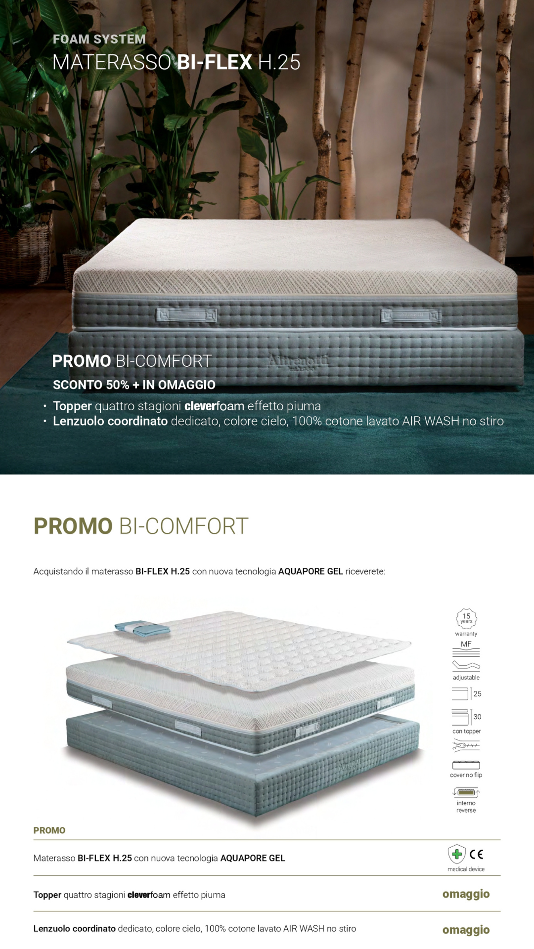 È arrivato Bi-Flex, il nuovo materasso della famiglia Bi-Comfort Altrenotti, in memory foam che unisce ergonomia, traspirabilità e innovazione per chi vuole solo il meglio del comfort.
