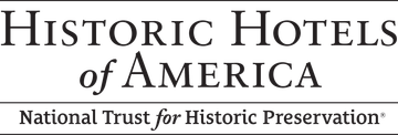 Historic Hotels of America logo with National Trust for Historic Preservation banner