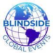 Blue globe logo with the word "BLINDSIDE" and "GLOBAL EVENTS" below.
