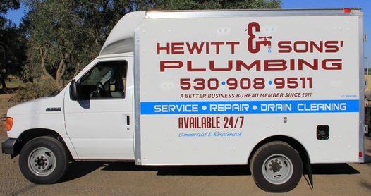 Hewitt & Sons' Plumbing Truck — Woodland, CA — Hewitt & Sons' Plumbing Hewitt & Sons' Plumbing Truck — Woodland, CA — Hewitt & Sons' Plumbing