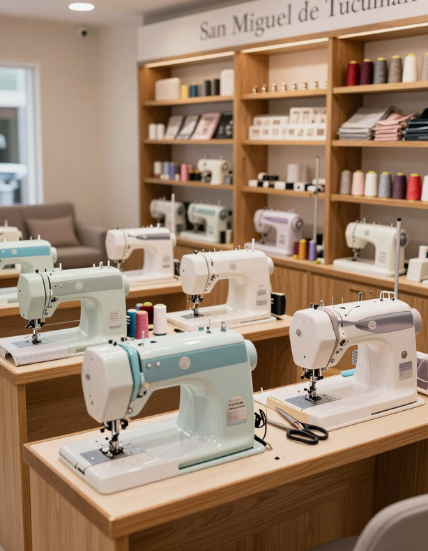 Tienda LA NUEVA MAQUINA con máquinas de coser, overlock y accesorios