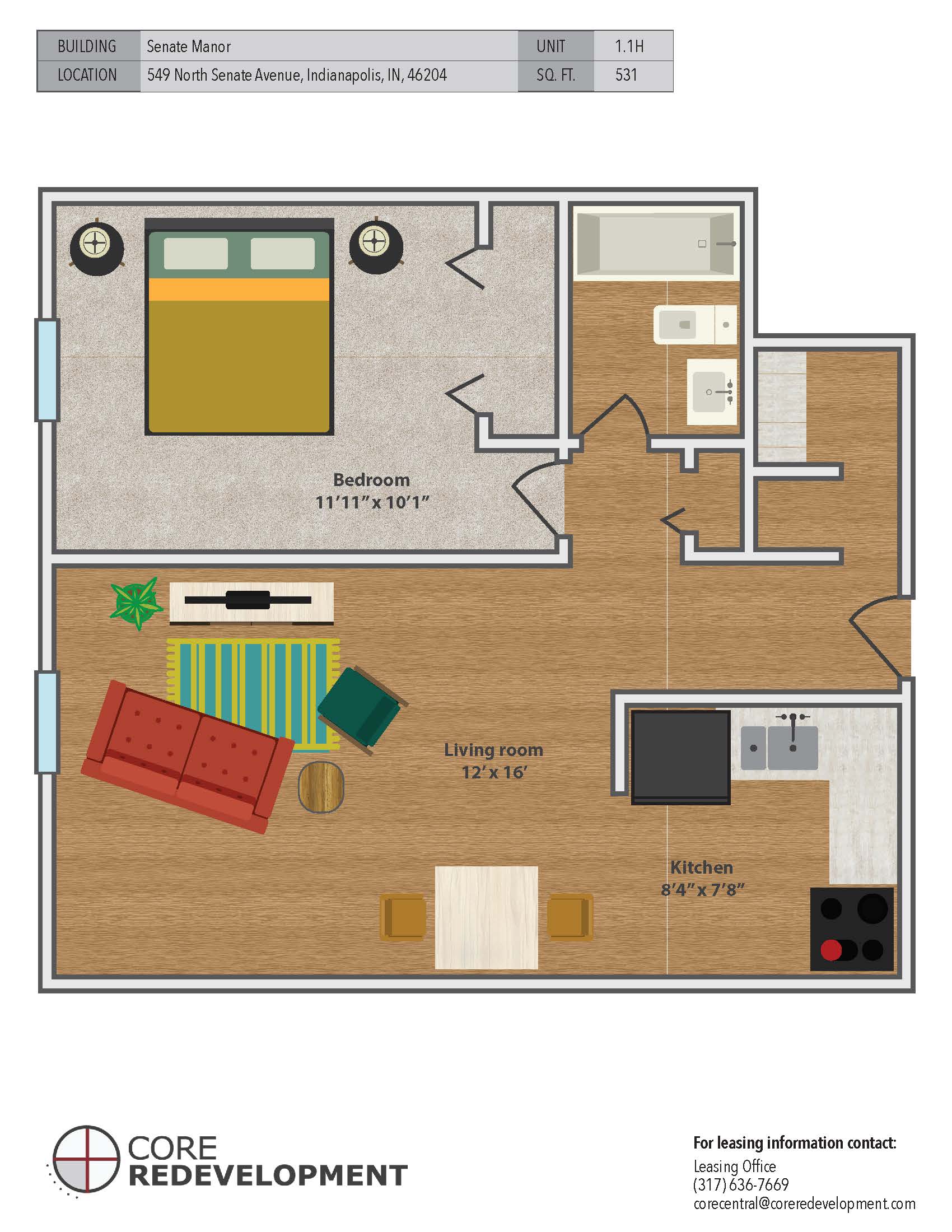 Senate Manor in Indianapolis, IN Core Redevelopment