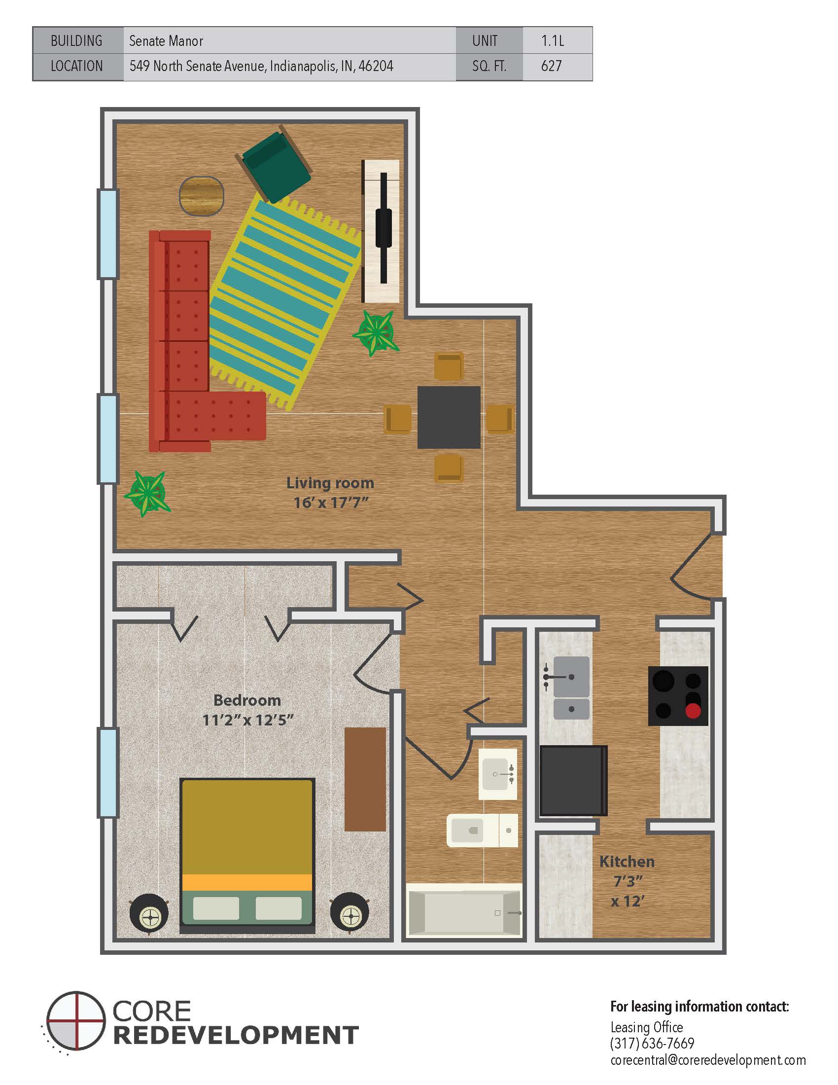 Senate Manor in Indianapolis, IN Core Redevelopment