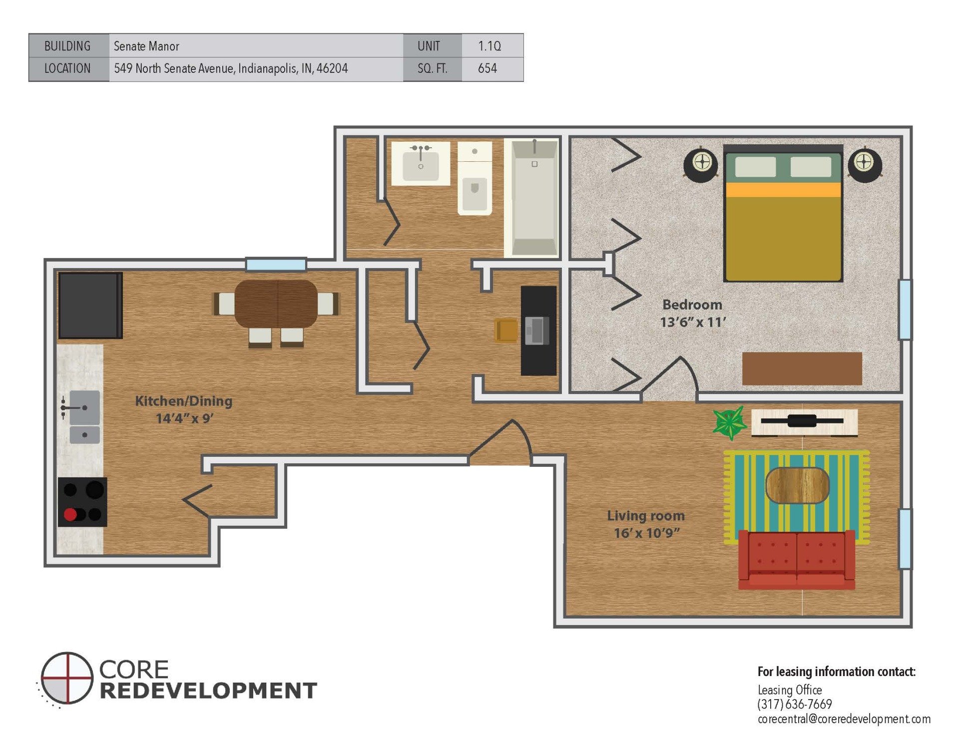 Senate Manor in Indianapolis, IN Core Redevelopment