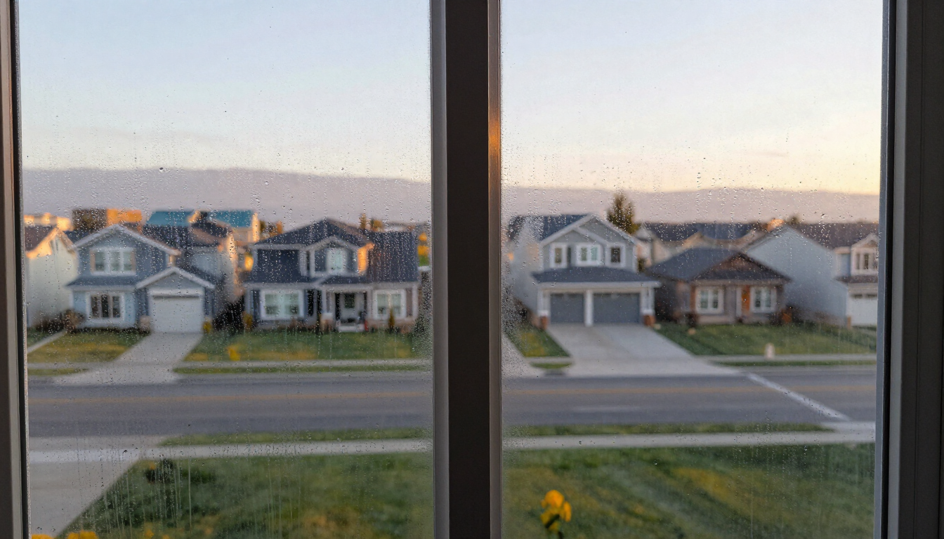Foggy window showing seal failure