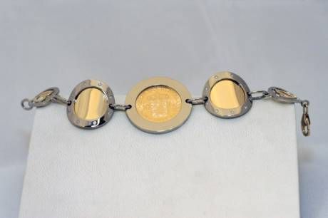 Bicolor munten armband