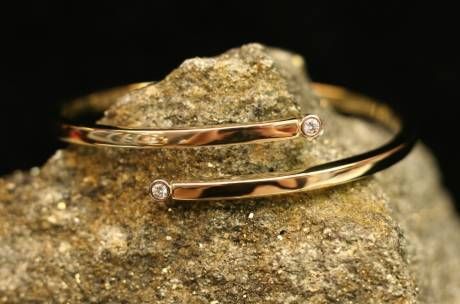 Geelgouden massieve armband