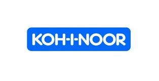 Logotipo azul de KOH-I-NOOR en un rectángulo redondeado.