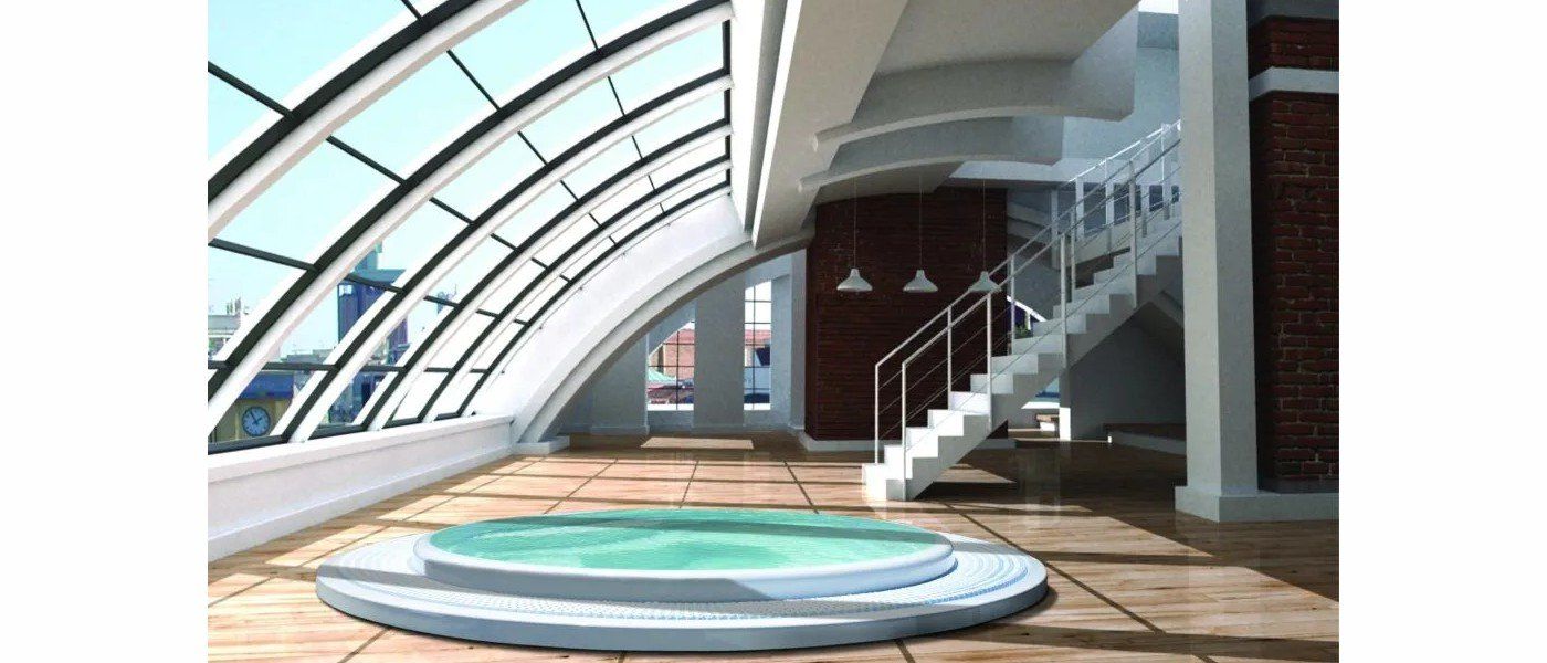 Commercial inground hot tub