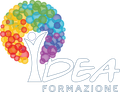 Logo Idea Formazione con alberello multicolore e scritta Idea Formazione