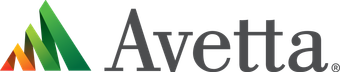 A logo for avetta with a mountain in the background