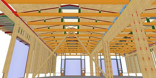 Eine CAD-Aufnahme des Inneren der neuen Werkshalle