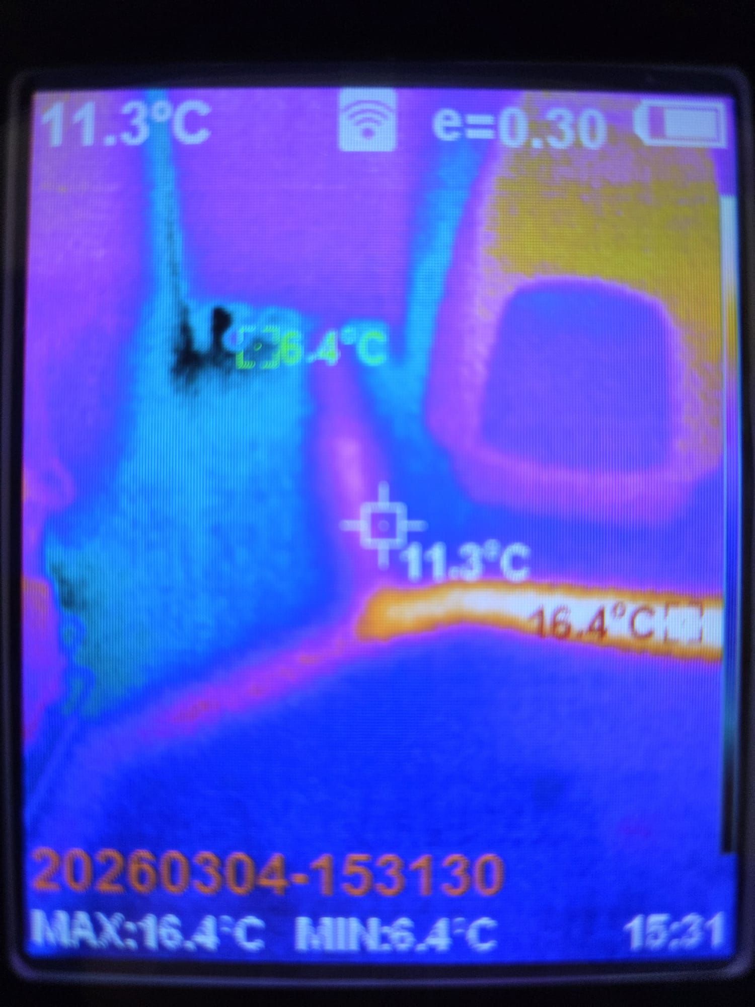 Immagine ripresa da una termocamera