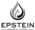 Epstein Memorial Chapel logo with a black flame icon above the name in bold text.
