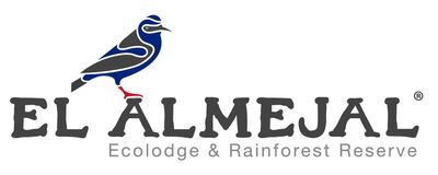 El Almejal Ecologde & Rainforest Reserve logo with a blue bird above the name
