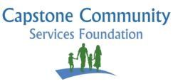 The capstone community services foundation logo shows a family holding hands.
