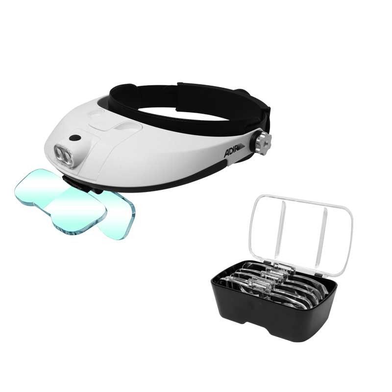 VISOR CON LAMPARA LED Y LUPAS
