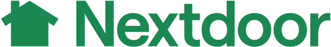 Nextdoor logo with green house icon and wordmark