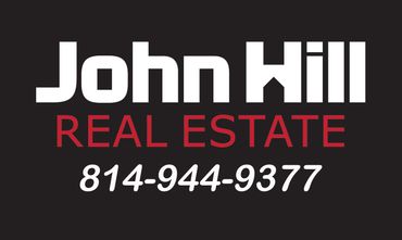John Hill Real Estate logo - Main Office: (814) 944-9377 - Licensed in the Commonwealth of Pennsylvania