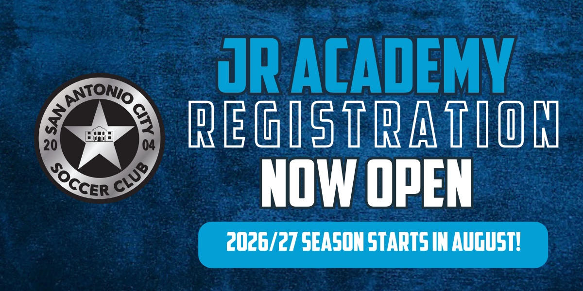 Poster for San Antonio City Soccer Club Jr. Academy registration