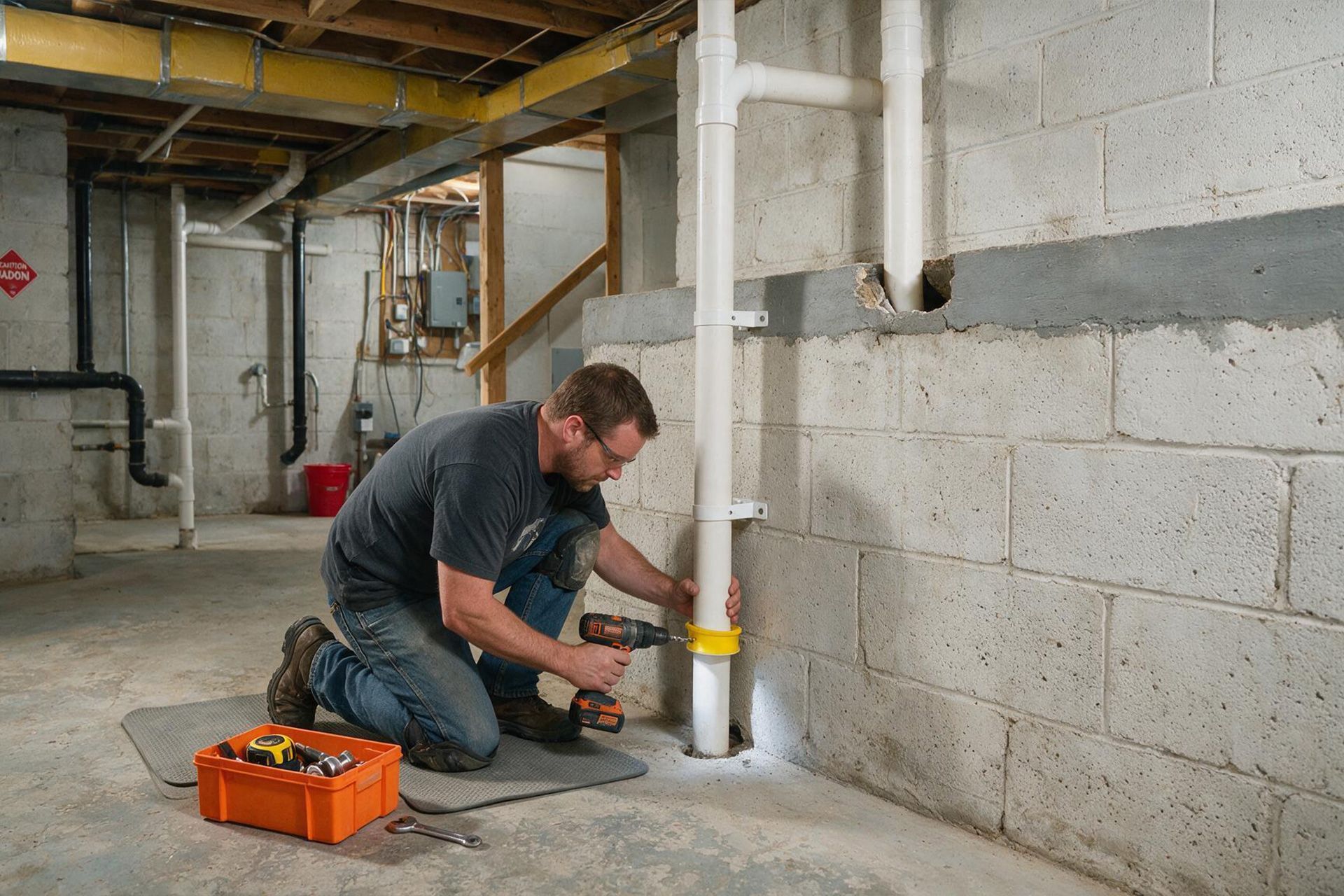 Professional radon test