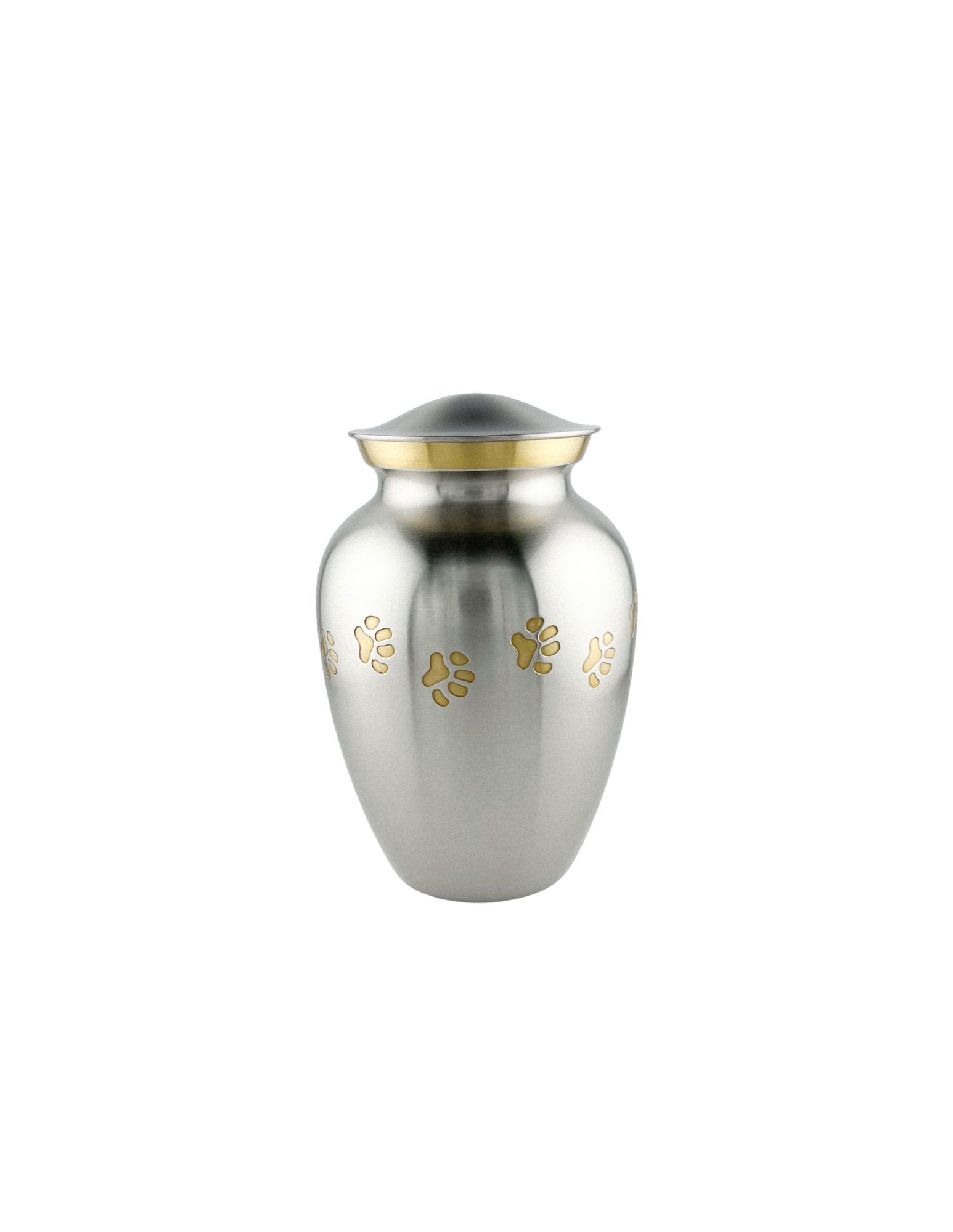 SILVER GOLD PAW URN