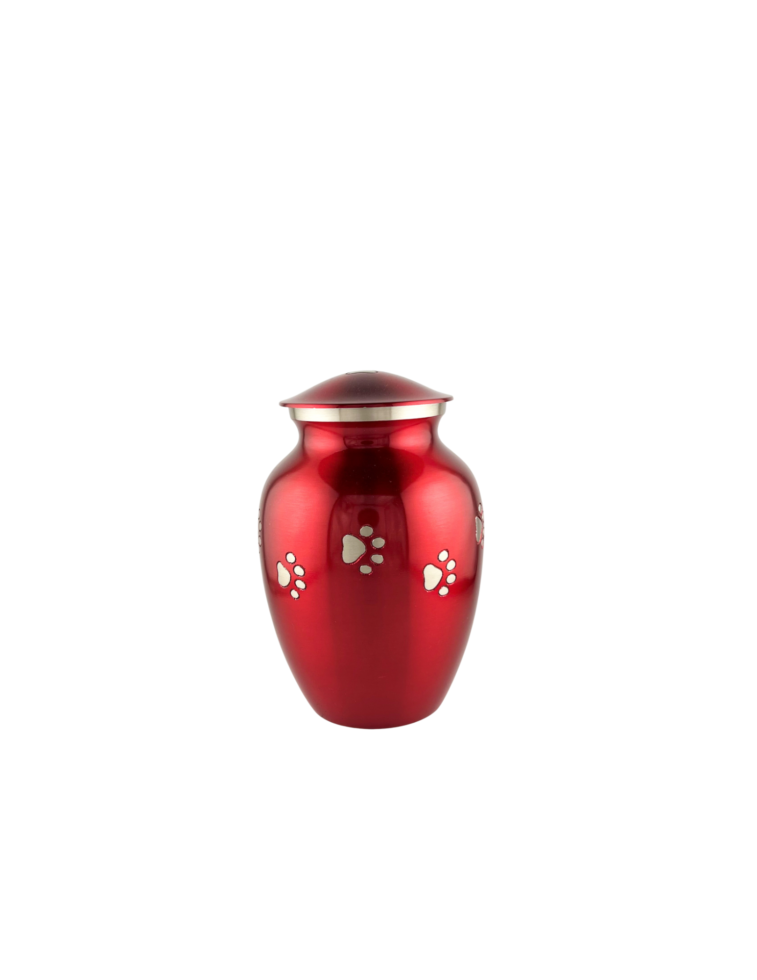 RED PEWTER PAW URN