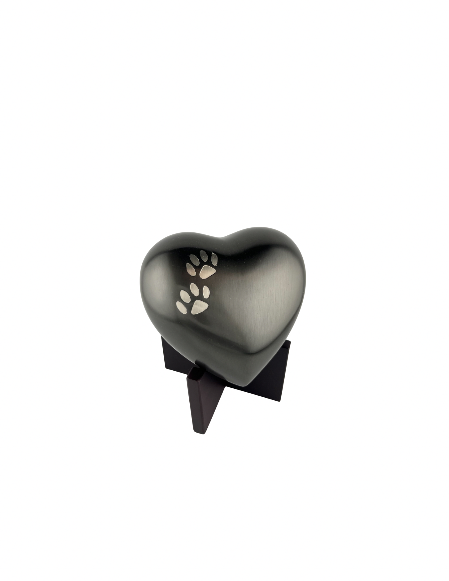 SLATE SILVER PAW KEEPSAKE HEART