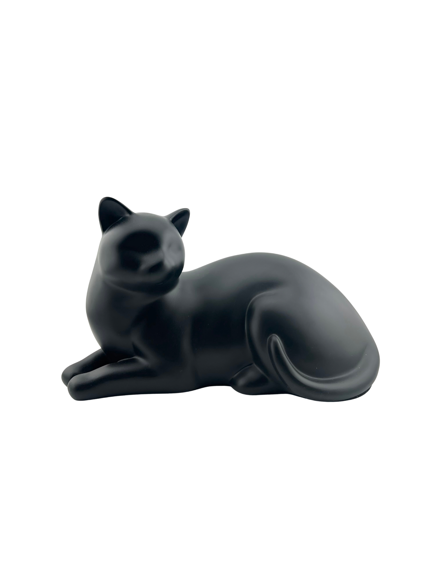 Black Resting Cat Urn