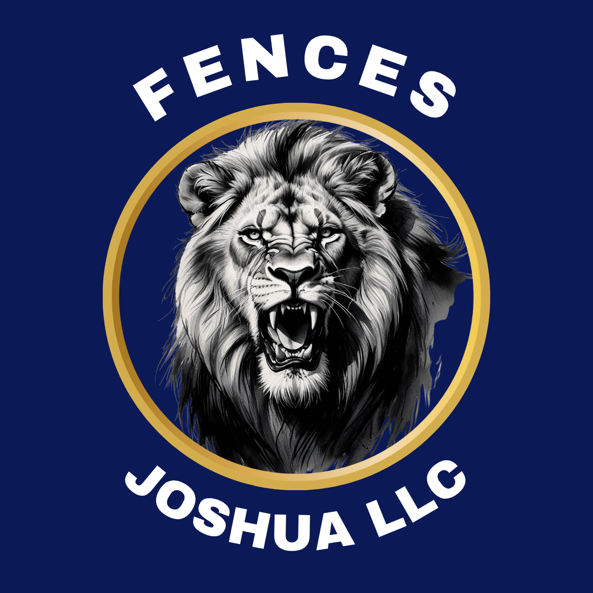 Lion's head logo within a gold circle on a blue background, with 