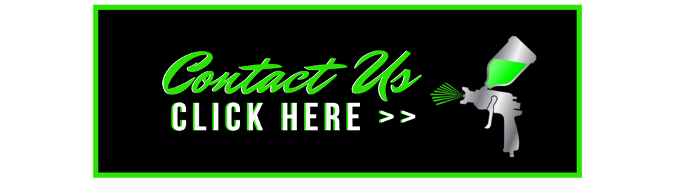 Black “Contact Us” banner with green border, “CLICK HERE >>” text, and a pointing cursor icon