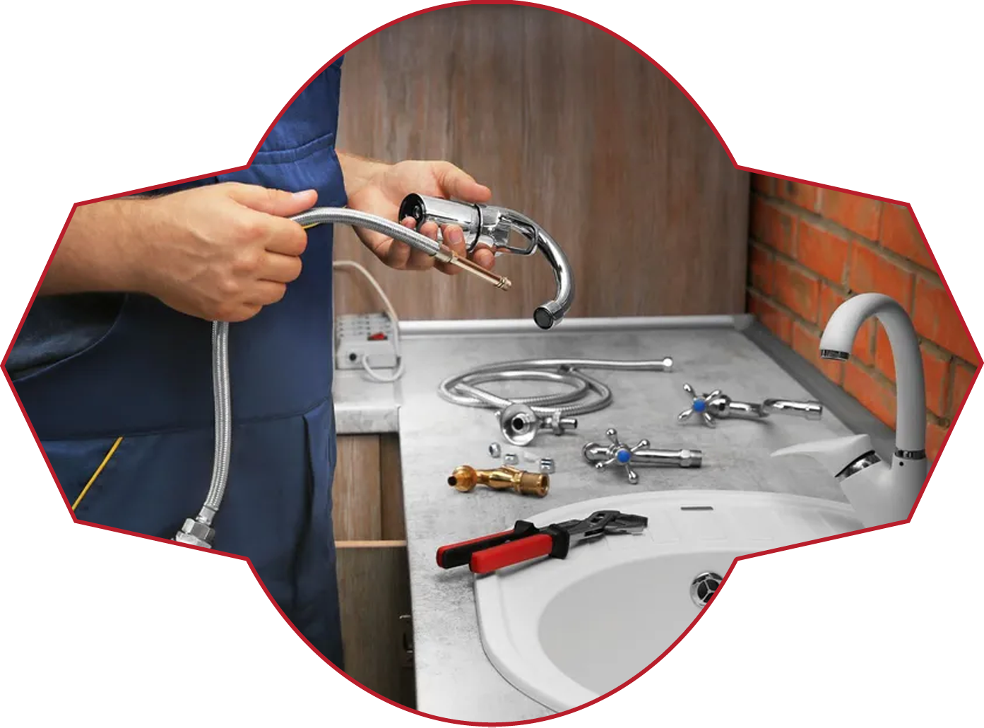 A Plumber is Fixing a Faucet in a Bathroom
