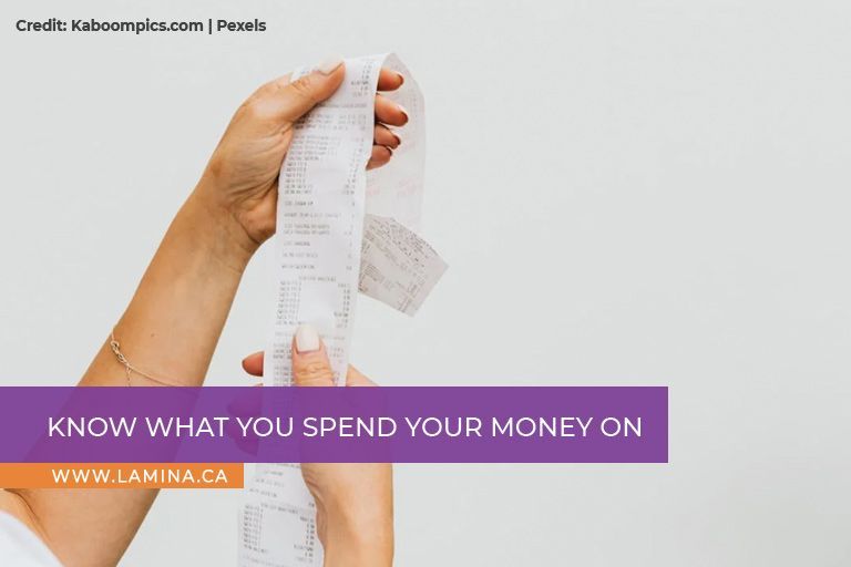 Know what you spend your money on