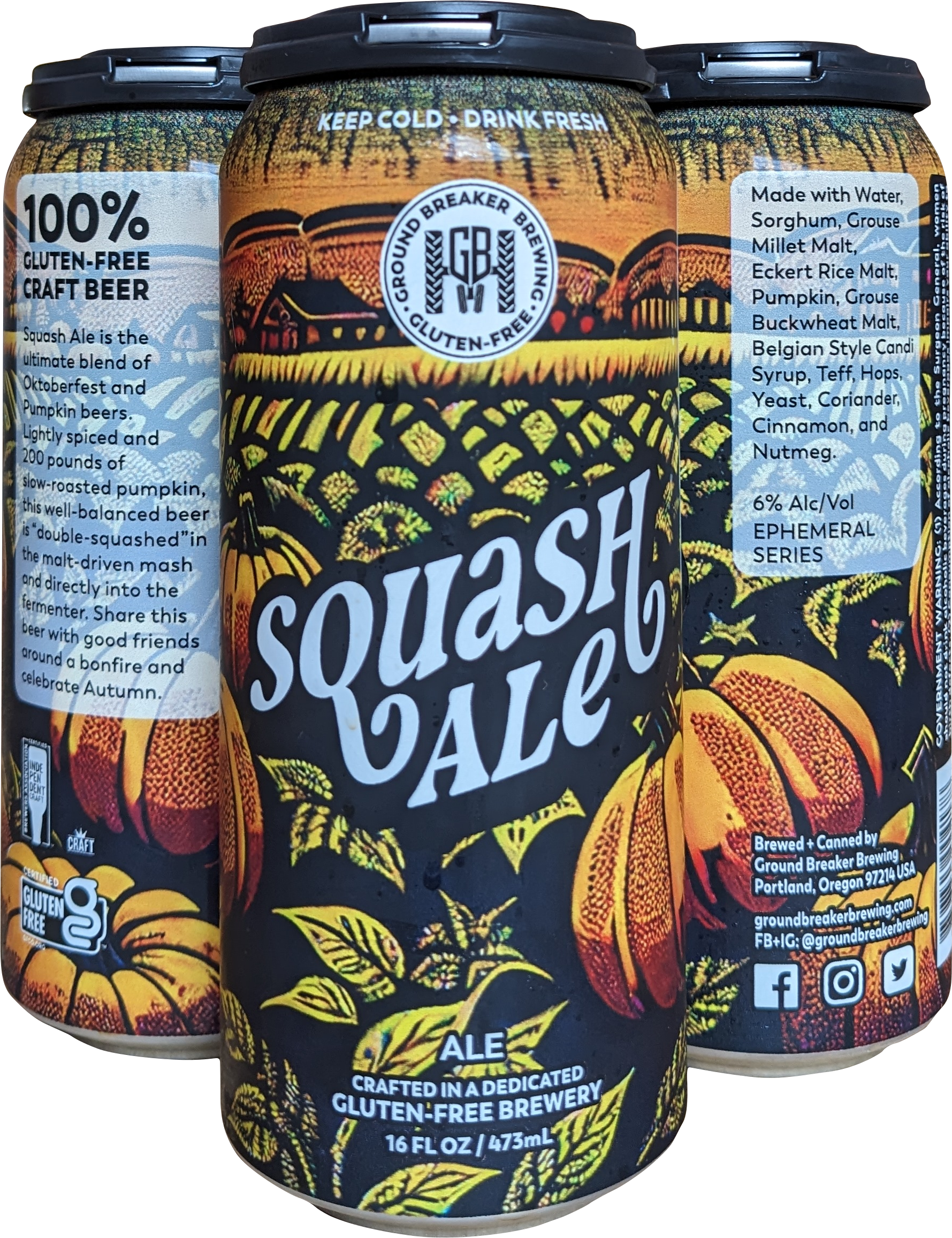 Three cans of 