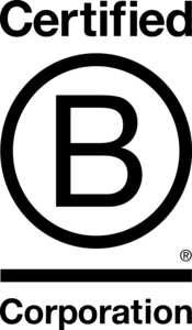 Certified B Corporation logo: A black