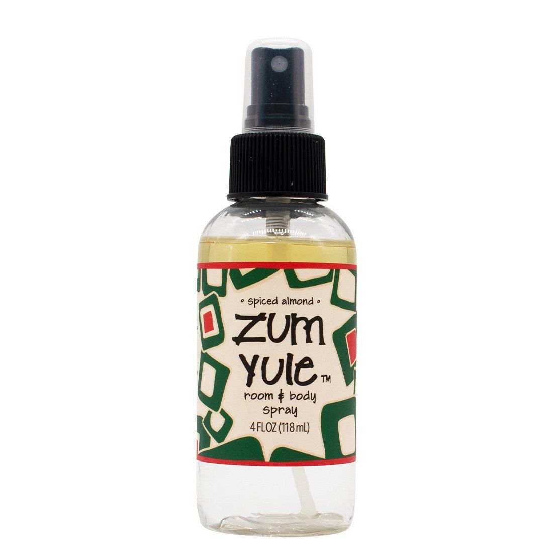 A clear spray bottle labeled