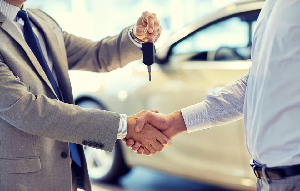 Key delivery of rental vehicle