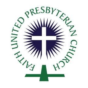 Presbyterian Church USA logo with purple cross and green emblem in a circular design