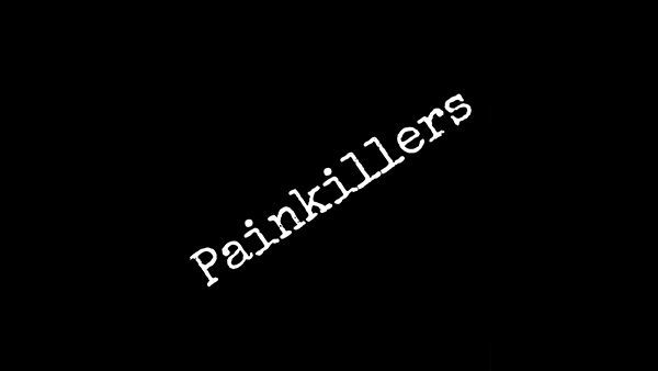 White text on black background: