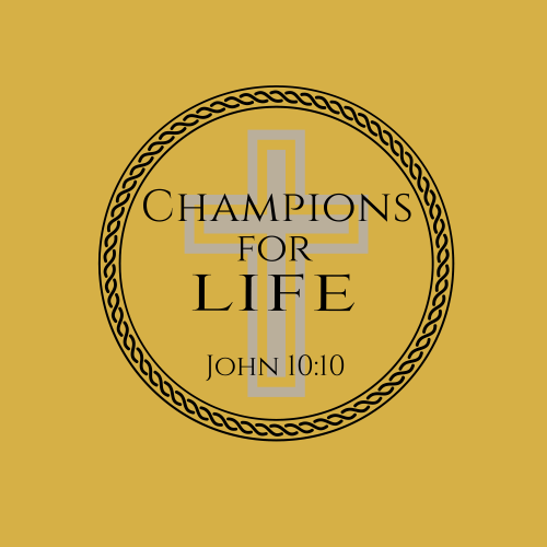 Logo with cross, text