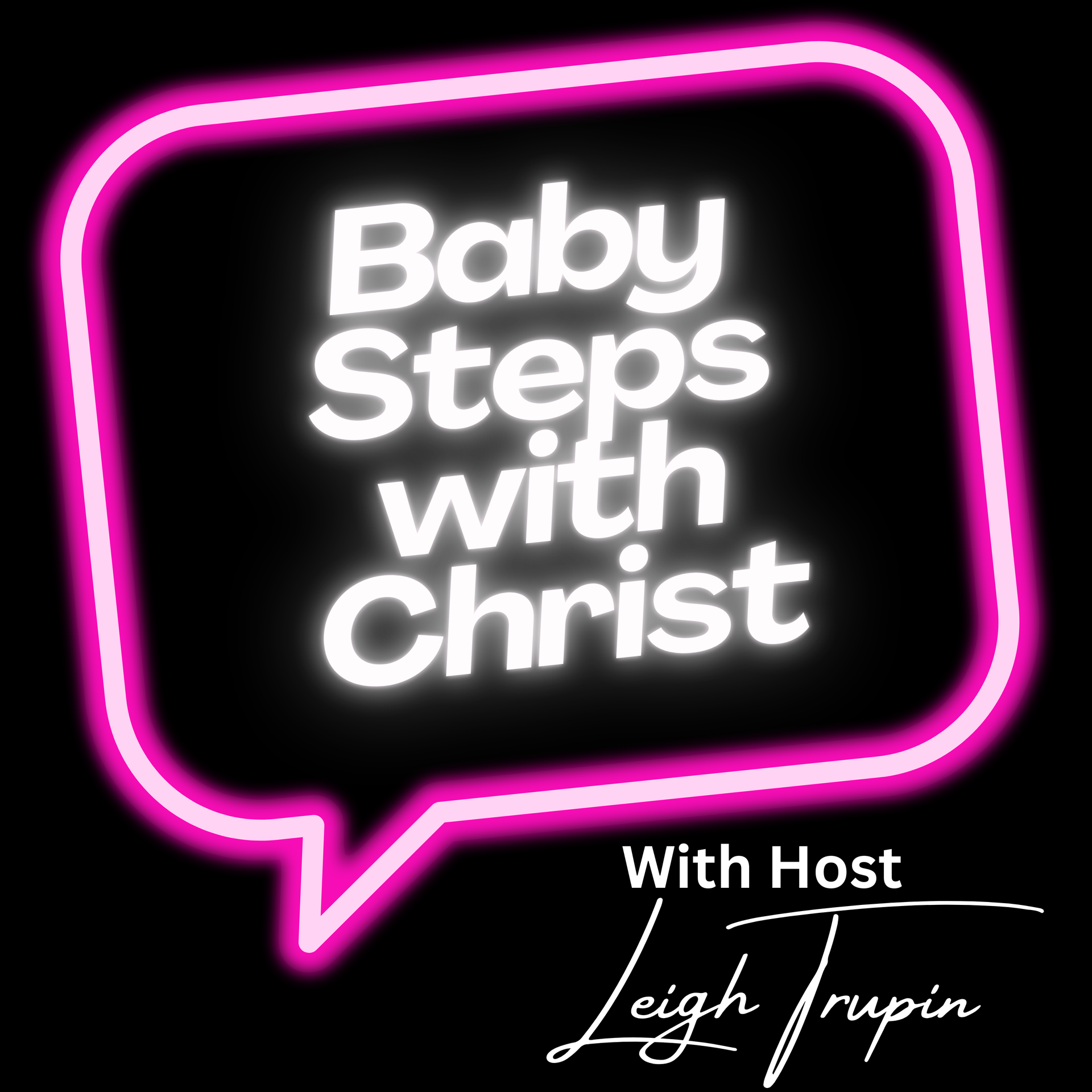 Podcast logo: Text