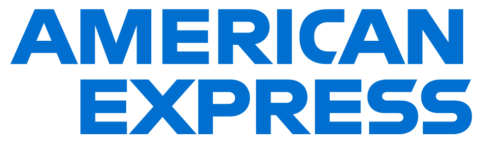 The blue American Express logo consisting of the words