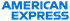 The blue American Express logo consisting of the words