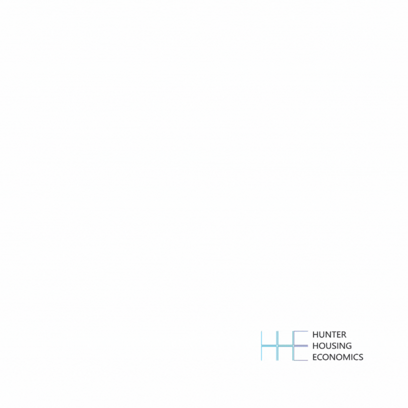 Minimal white logo with pale blue lines and small “Hunter Housing Leadership” text in the lower right.