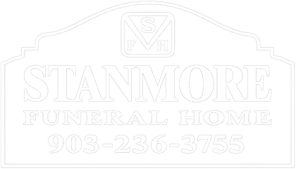 Faded Stanmore logo with a house outline and partially visible contact details