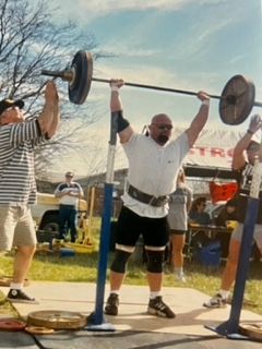 385 pound Push Press Behind the Neck at a Strongman contest in Ft Worth Texas