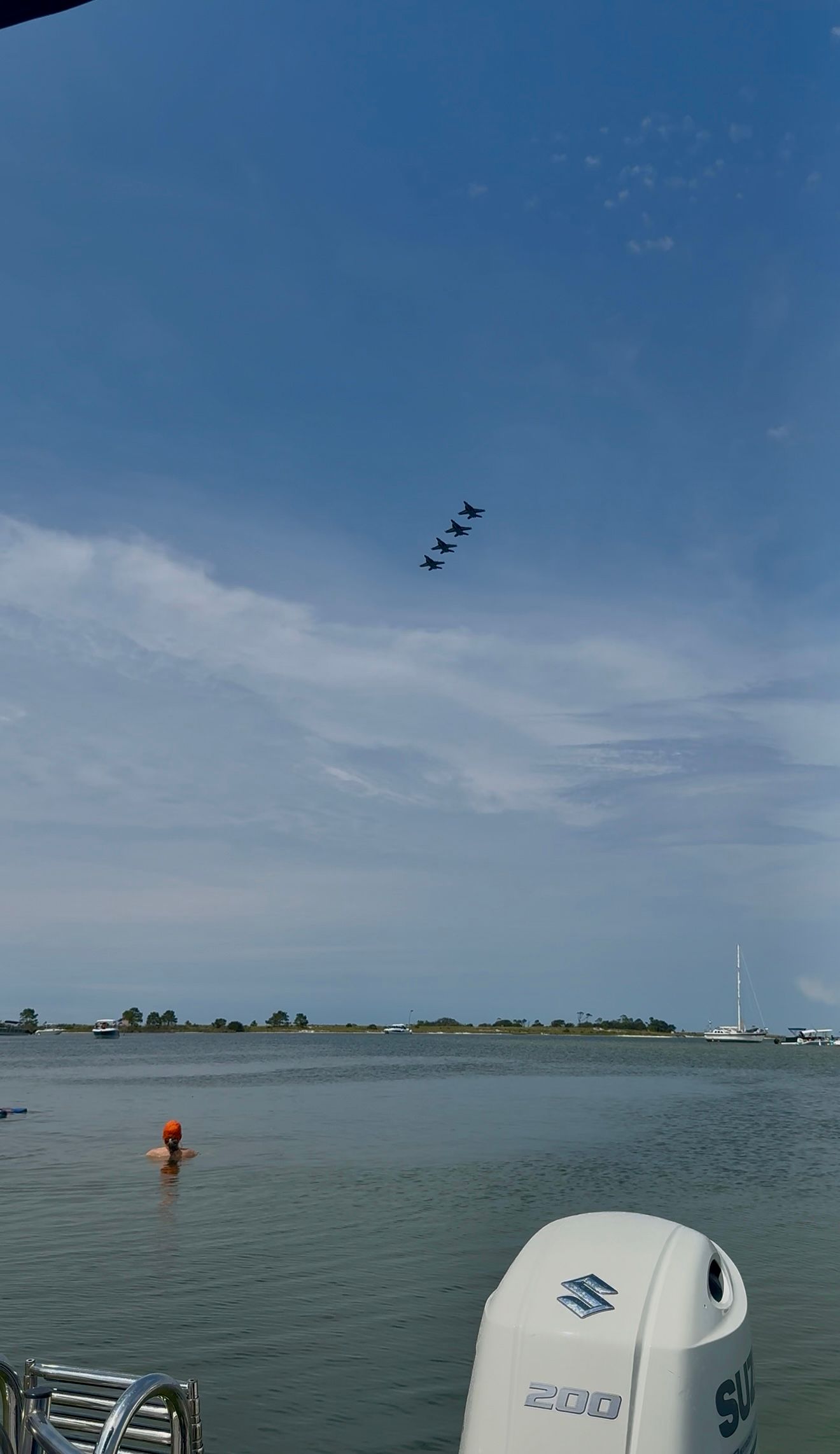 Fort McRee Charter in Pensacola Florida with Riptide Cruises in Orange Beach Alabama for Blue Angels Practice April